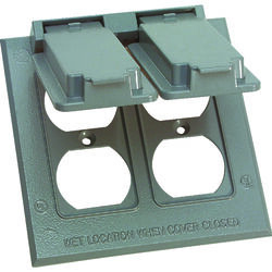 Sigma Electric Square Metal 2 gang Duplex Box Cover For Wet Locations