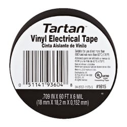 Tartan 3/4 in. W X 60 ft. L Black Vinyl Electrical Tape