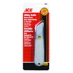 Ace 5 in. Fixed Blade Utility Knife Silver 1 pc