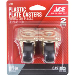 Ace 1-5/8 in. D Swivel Plastic Caster 50 lb 2 pk