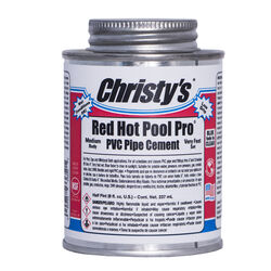 Christys Red Hot Pool Pro Clear Adhesive and Sealant For PVC 8 oz