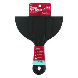 Ace 1-1/2, 3 & 6 in. W Plastic Flexible Putty Knife Set