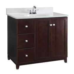 Design House Shorewood Single Dark Espresso Vanity Cabinet 36 in. W X 21 in. D X 33 in. H