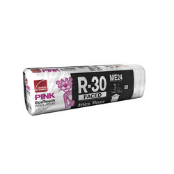 Owens Corning Eco Touch 16 in. W X 48 in. L 30 Kraft Faced Fiberglass Insulation Batt 58.67 sq f