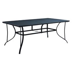 Living Accents Kensington Rectangular Black Steel Dining Table