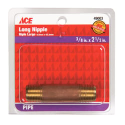 Ace 3/8 in. MPT T Red Brass Nipple 2-1/2 in. L