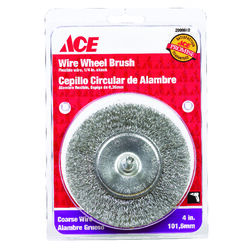 Ace 4 in. Crimped Wire Wheel Brush Steel 4500 rpm 1 pc