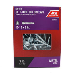 Ace No. 10-16 S X 2 in. L Hex Washer Head Self- Drilling Screws 1 lb