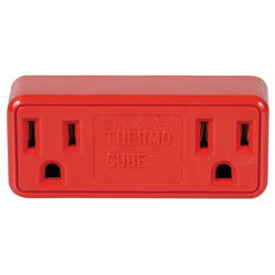 Thermocube Non-Polarized 2 outlets Outlet Converter Surge Protection 1 pk