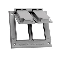Sigma Electric Square Metal 2 gang GFCI Cover For Wet Locations