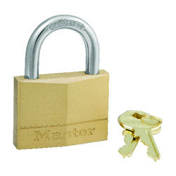 Master Lock 1-7/16 in. H X 5/8 in. W X 2 in. L Brass 4-Pin Cylinder Padlock 1 pk