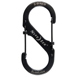 Nite Ize S-Biner SlideLock 1.8 in. D Stainless Steel Black Carabiner Key Holder