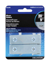 Hillman AnchorWire Silver Hidden Mirror Holder 20 lb 2 pk