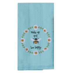 Kay Dee Multicolored Cotton Garden Bee/ Embroidered Kitchen Towel 1 pk