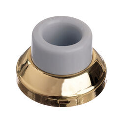 Ace 2.4 in. H X 1-7/8 in. W Solid Brass Brass Yellow Wall Door Stop Mounts to door and wall