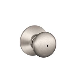 Schlage Plymouth Satin Nickel Brass Privacy Knob 2 Grade Right or Left Handed