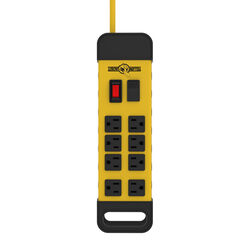 Woods Yellow Jacket 6 ft. L 8 outlets Power Block Black/Yellow