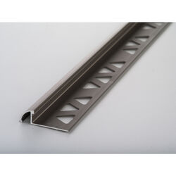M-D Building Products 3/8 in. H X 96 in. L Prefinished Silver Aluminum Bullnose