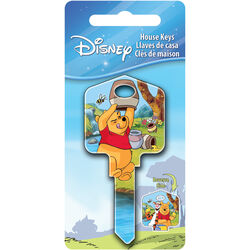 Hillman Disney Winnie The Pooh House Key Blank 66/97 KW1/KW10 Single For Kwikset and Titan Locks