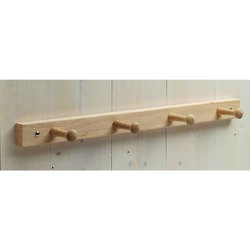 InterDesign 21-1/2 in. L Brown Wood Jumbo 4-Peg Rack 1 pk