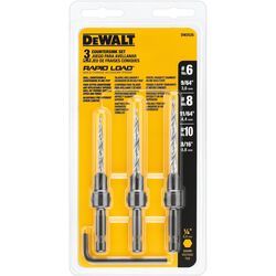 DeWalt Rapid Load #6, #8 and #10 S Steel Countersink Set 3 pc