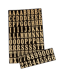 Hy-Ko 1 in. Reflective Gold Polyester Self-Adhesive Letter and Number Set 0-9, A-Z 1 pc