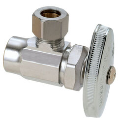 Brasscraft 1/2 in. FPT T X 3/8 in. S MPT Brass Shut-Off Valve