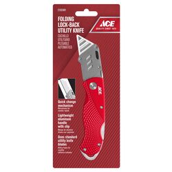 Ace 6 in. Lockback Utility Knife Red 1 pk