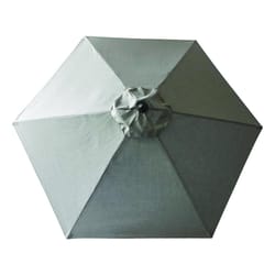 Living Accents 9 ft. Tiltable Gray Patio Umbrella