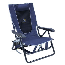 GCI Outdoor 4 position Adjustable Navy Blue Hard Arm Backpack Chair