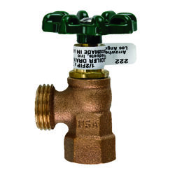 Arrowhead 1/2 in. FIP T MHT Brass Boiler Drain