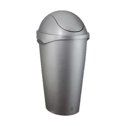 Umbra 13 gal Nickel Plastic Swing-Top Trash Can