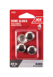 Ace Silver 3/4 in. Nail-On Nickel Chair Glide 4 pk
