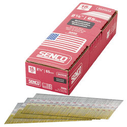 Senco 2-1/2 in. 15 Ga. Angled Strip Finish Nails 34 deg Smooth Shank 3000 pk