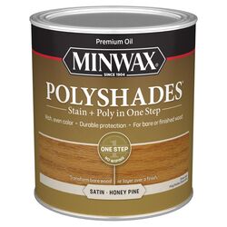 Minwax PolyShades Semi-Transparent Satin Honey Pine Oil-Based Stain 1 qt