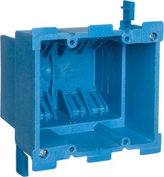 Carlon 3-7/8 in. Rectangle Thermoplastic 2 gang Outlet Box Blue