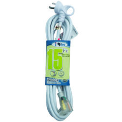 Conntek Indoor 15 ft. L White Extension Cord 16/3 SJTW