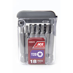 Ace Torx T20 S X 2 in. L Screwdriver Bit S2 Tool Steel 18 pc
