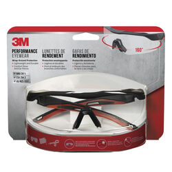3M Anti-Fog Safety Glasses Clear Black/Red 1 pc
