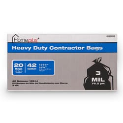 Home Plus 42 gal Contractor Bags Flap Tie 20 pk