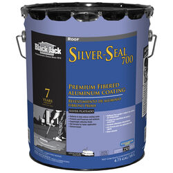 Black Jack Silver-Seal 700 High-Gloss Silver Fibered Aluminum Roof Coating 5 gal
