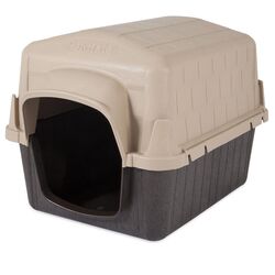 Aspen Pet Petbarn Large Plastic Dog House Multicolored 29.5 in. H X 28.9 in. W X 38 in. D