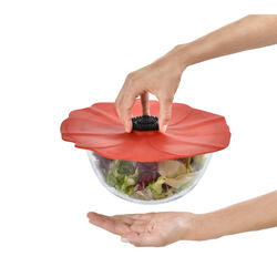 Charles Viancin 11 in. W Red Silicone Large Poppy Lid