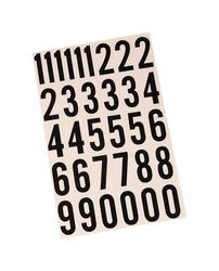 Hy-Ko 2 in. Reflective Black Vinyl Self-Adhesive Number Set 0-9 1 pc