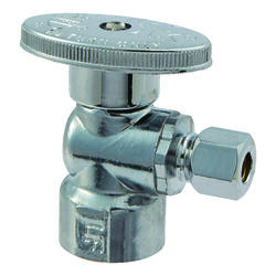 Ace 1/2 in. FIP T X 1/4 in. S Compression Brass Angle Stop Valve