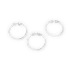 Homz Clear Plastic Shower Curtain Rings 12 pk