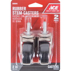 Ace 2 in. D Swivel Hard Rubber Caster 80 lb 2 pk