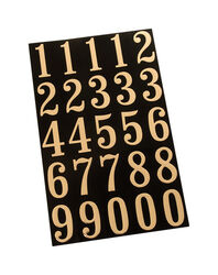 Hy-Ko 2 in. Reflective Gold Polyester Self-Adhesive Number Set 0-9 1 pc