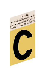 Hy-Ko 1-1/2 in. Black Aluminum Self-Adhesive Letter C 1 pc