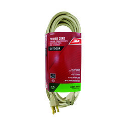 Ace Outdoor 25 ft. L Beige Extension Cord 16/3 SJTW